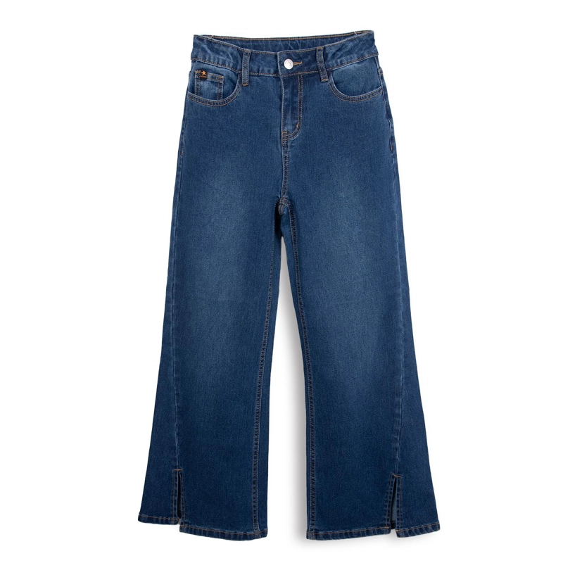 JEANS NIÑA WIDE LEG AZUL PILLIN - 1