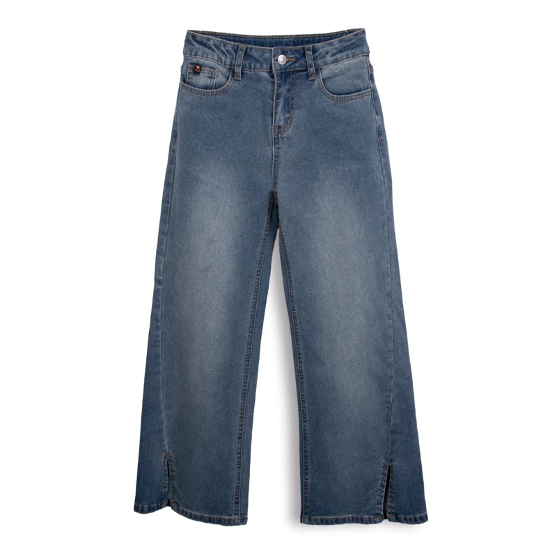 JEANS NIÑA WIDE LEG AZUL PIEDRA PILLIN - 1