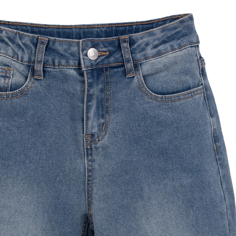 JEANS NIÑA WIDE LEG AZUL PIEDRA PILLIN - 3