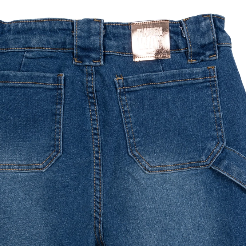 JEANS NIÑA CARGO AZUL PILLIN - 4