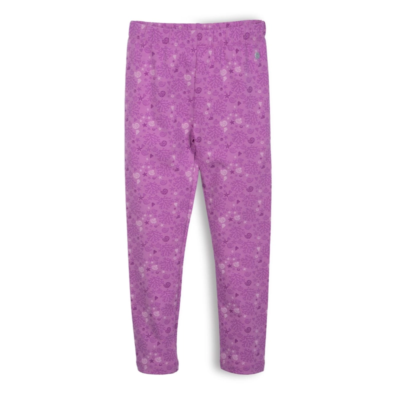 CALZA NIÑA ESTAMPADO FLORAL LILA PILLIN - 1