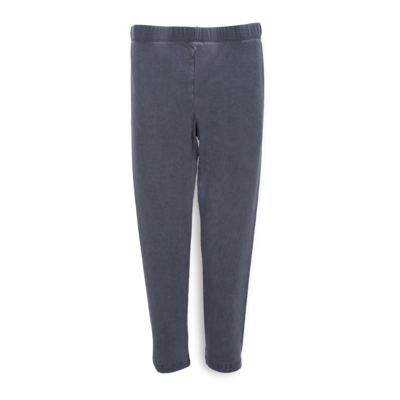 CALZA NIÑA LISA RIB GRIS PILLIN - 2