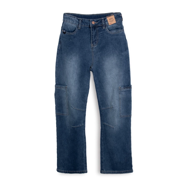 JEANS NIÑO CARGO AZUL PILLIN - 1