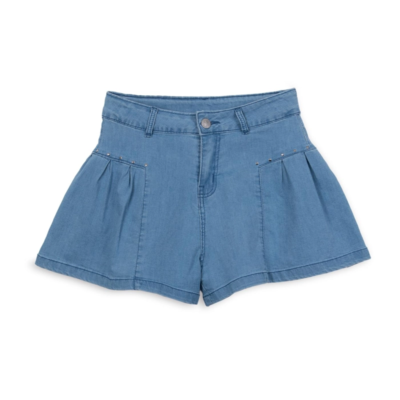 SHORT NIÑA ANCHO TACHAS CELESTE PILLIN - 1