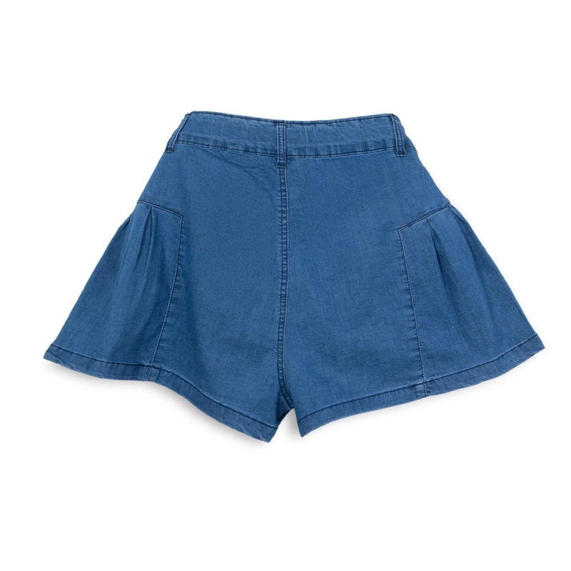 SHORT NIÑA ANCHO TACHAS AZUL PILLIN - 2