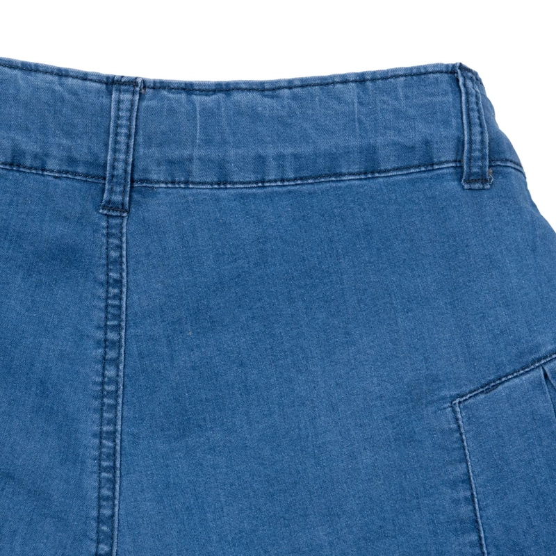 SHORT NIÑA ANCHO TACHAS AZUL PILLIN - 4