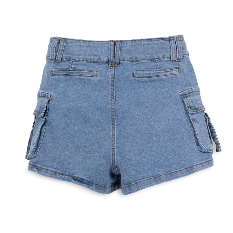 SHORT NIÑA CARGO DENIM PILLIN - 2