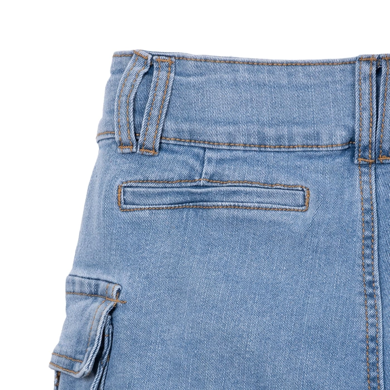 SHORT NIÑA CARGO DENIM PILLIN - 4