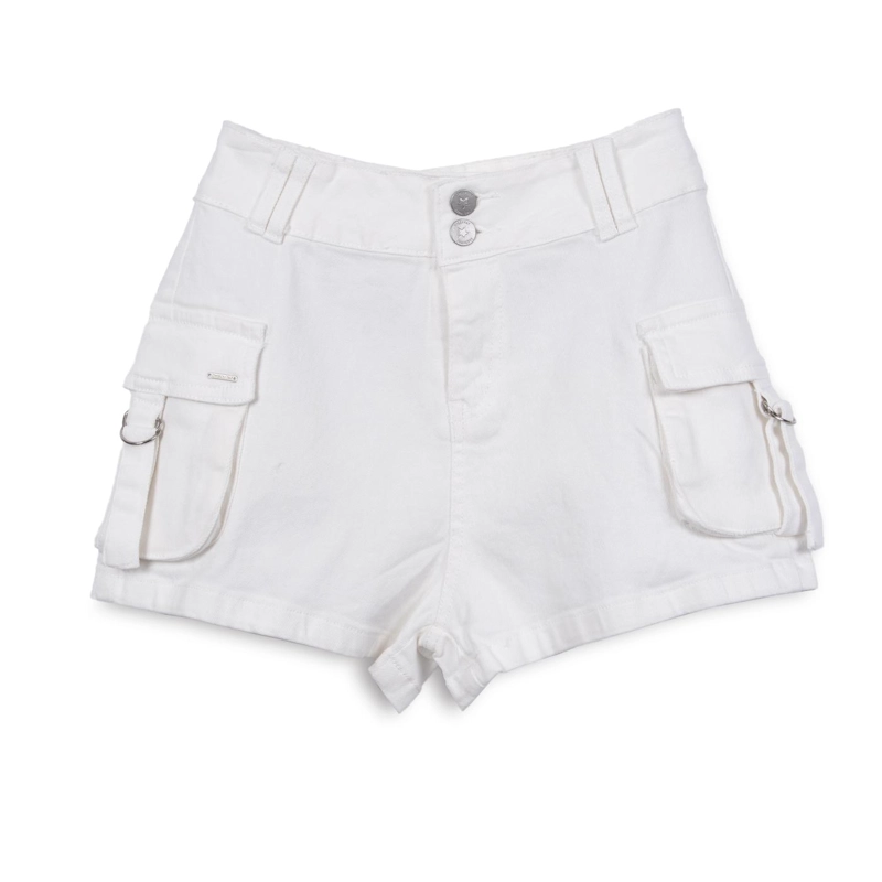 SHORT NIÑA CARGO BLANCO PILLIN - 1