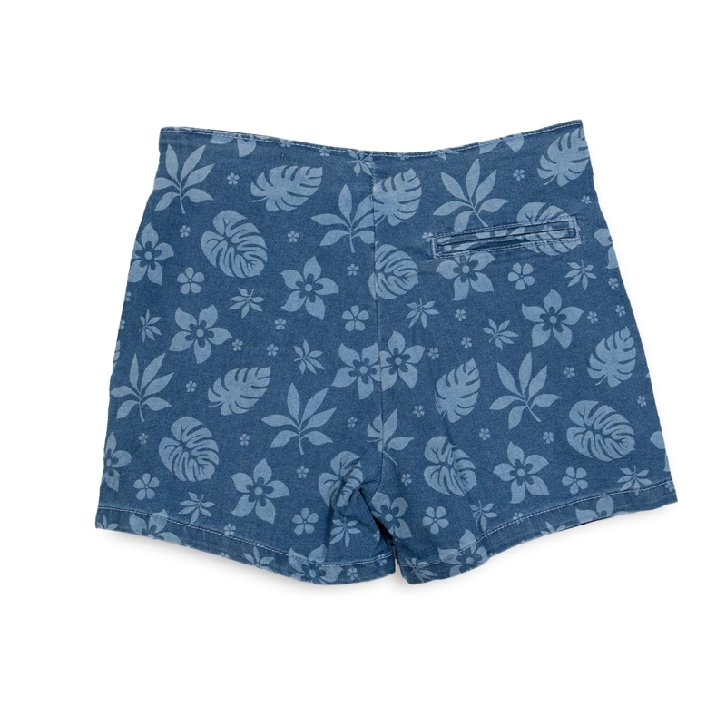 SHORT FALDA NIÑA DISEÑO FLORAL DENIM PILLIN - 2