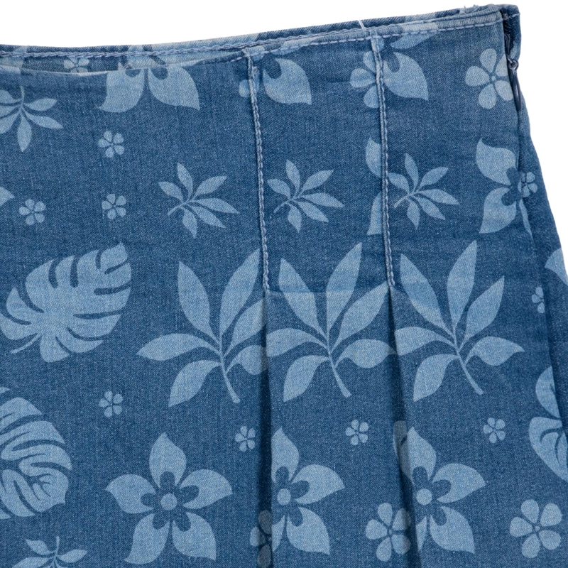 SHORT FALDA NIÑA DISEÑO FLORAL DENIM PILLIN - 3