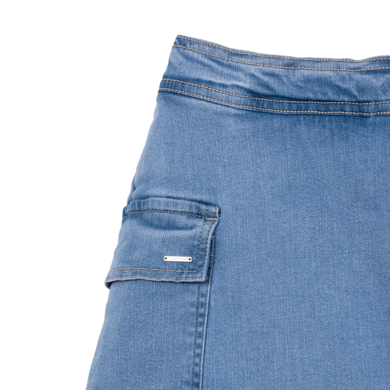 SHORT FALDA NIÑA DENIM AZUL PILLIN - 3