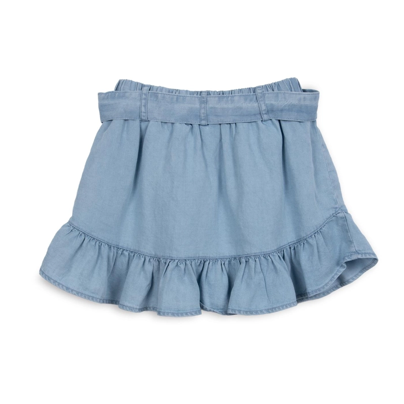 SHORT FALDA NIÑA CINTURA ELASTICADA CELESTE PILLIN - 2