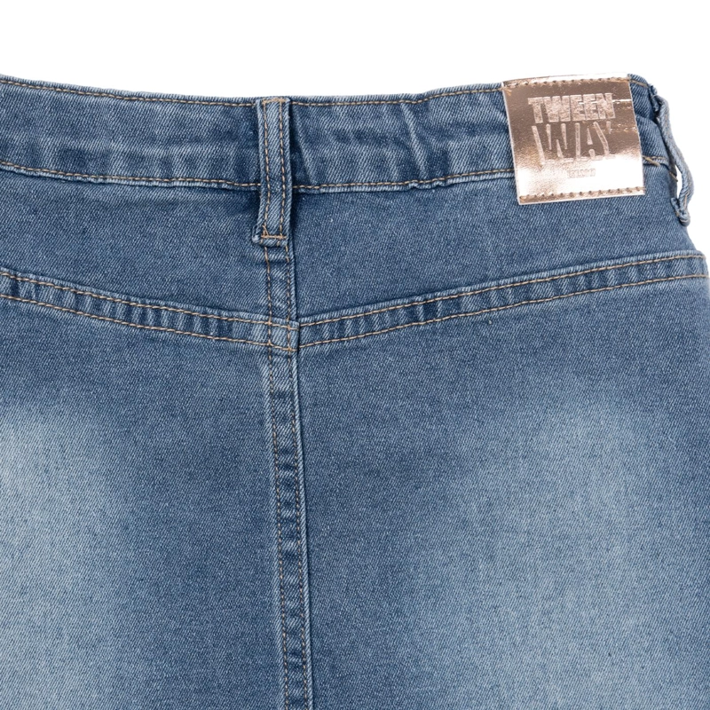 FALDA NIÑA DENIM CARGO AZUL PILLIN - 4