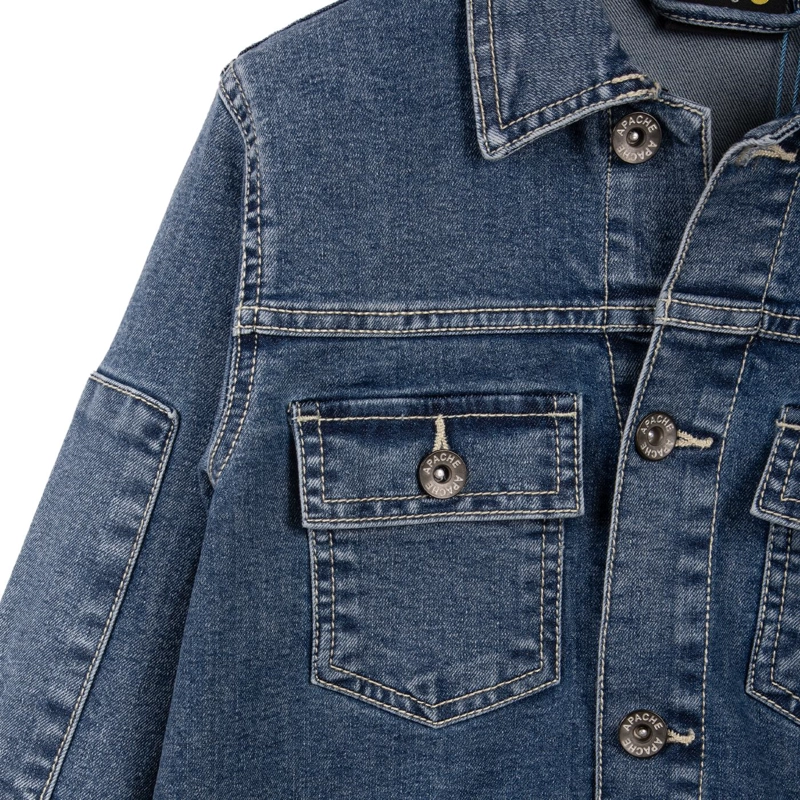 CHAQUETA NIÑO CN BROCHES Y BOLSILLOS DELANTEROS DENIM PILLIN - 3