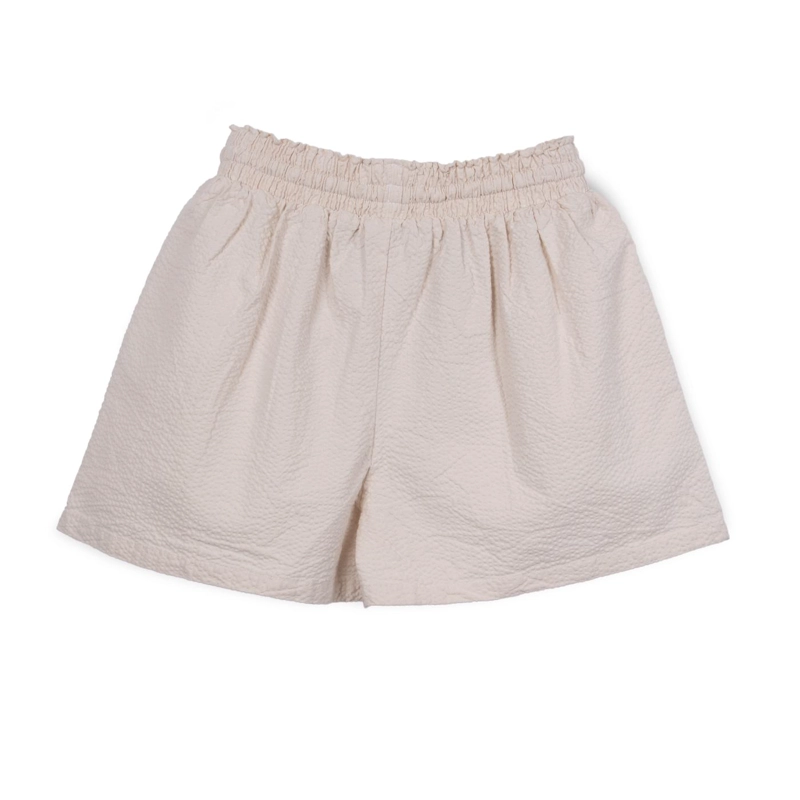 SHORT NIÑA CINTURA ELASTICADA LISO ARENA PILLIN - 2