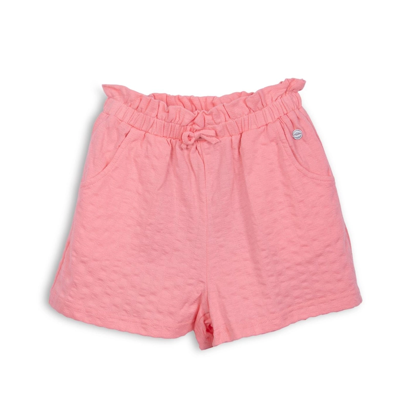 SHORT NIÑA CINTURA ELASTICADA SALMON PILLIN - 1