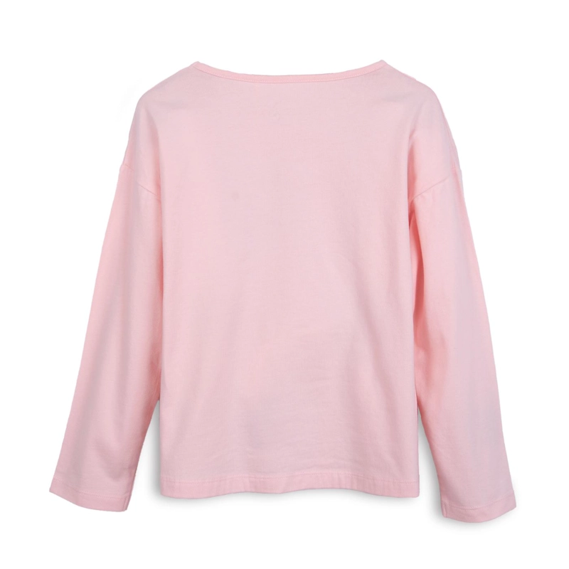 POLERA NIÑA MANGA LARGA FLOR BRILLOS ROSADO PILLIN - 2