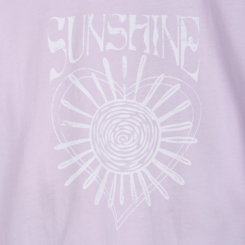 POLERA NIÑA MANGA CORTA OVERSIZE LILA PILLIN - 3