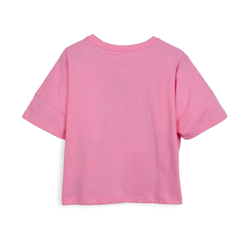 POLERA NIÑA MANGA CORTA OVERSIZE ROSADO PILLIN - 2