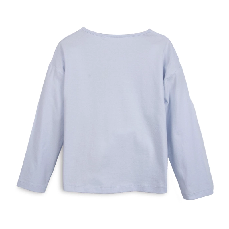 POLERA NIÑA MANGA LARGA APLICACION FLORES CELESTE PILLIN - 2
