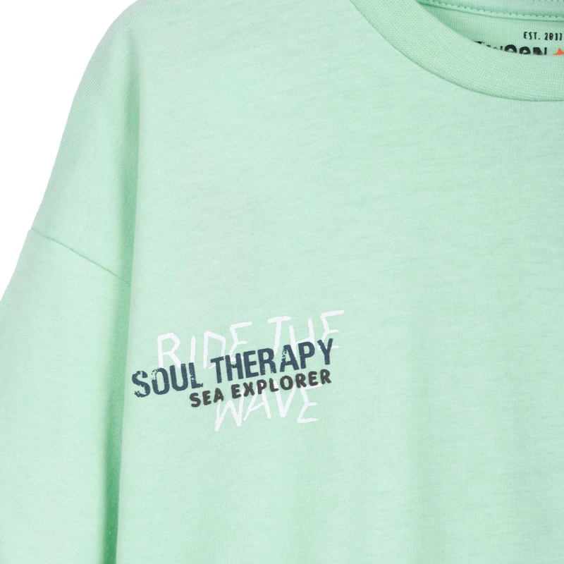 POLERA NIÑO MANGA CORTA SURF VERDE PILLIN - 3