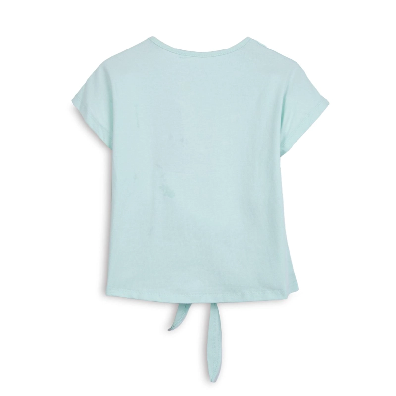 POLERA NIÑA MANGA CORTA CON AMARRA DELANTERA AQUA PILLIN - 2