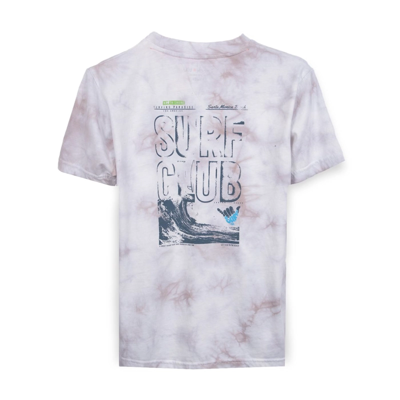 POLERA NIÑO MANGA CORTA ESTAMPADO SURF ESPALDA BLANCO PILLIN - 2