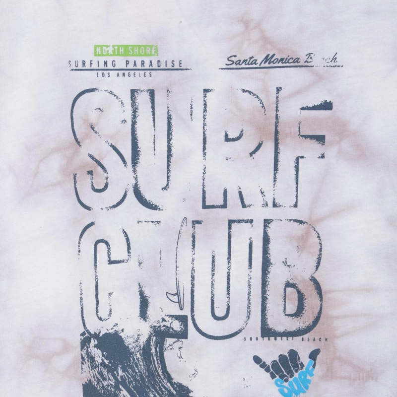 POLERA NIÑO MANGA CORTA ESTAMPADO SURF ESPALDA BLANCO PILLIN - 4
