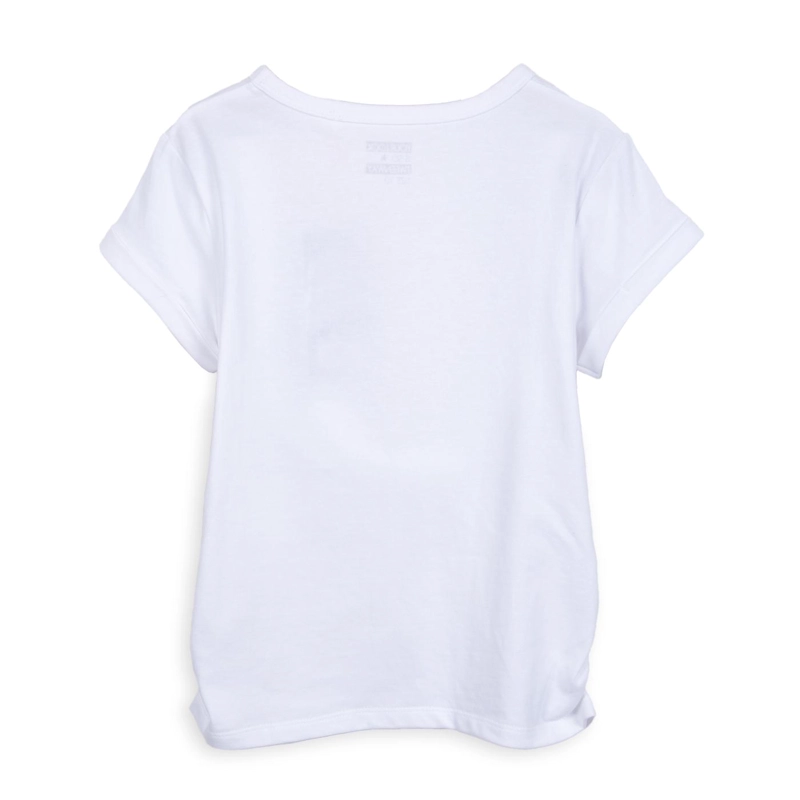 POLERA NIÑA MANGA CORTA CON AMARRA DELANTERA BLANCO PILLIN - 2