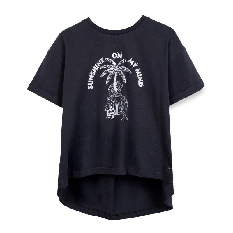 POLERA NIÑA MANGA CORTA ESTAMPADA MARENGO PILLIN - 1