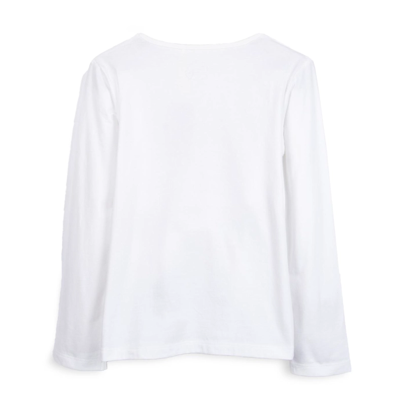 POLERA NIÑA MANGA LARGA ESTAMPADO CEREZAS BLANCO PILLIN - 2