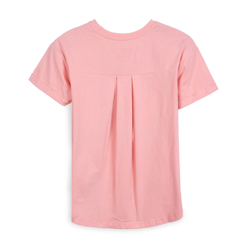 POLERA NIÑA MANGA CORTA ESTAMPADA ROSADO OSCURO PILLIN - 2