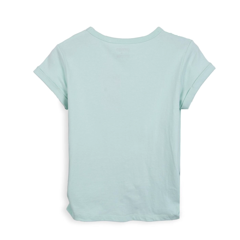 POLERA NIÑA MANGA CORTA CON AMARRA DELANTERA MENTA PILLIN - 2