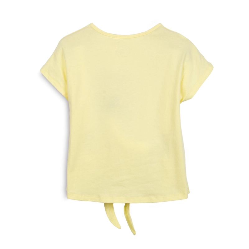 POLERA NIÑA MANGA CORTA CON AMARRA DELANTERA AMARILLO PILLIN - 2