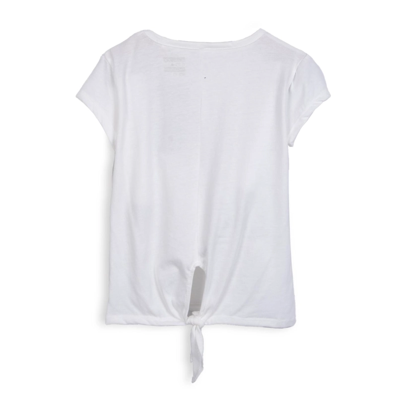 POLERA NIÑA MANGA CORTA DISEÑO LENTEJUELAS BLANCO PILLIN - 2