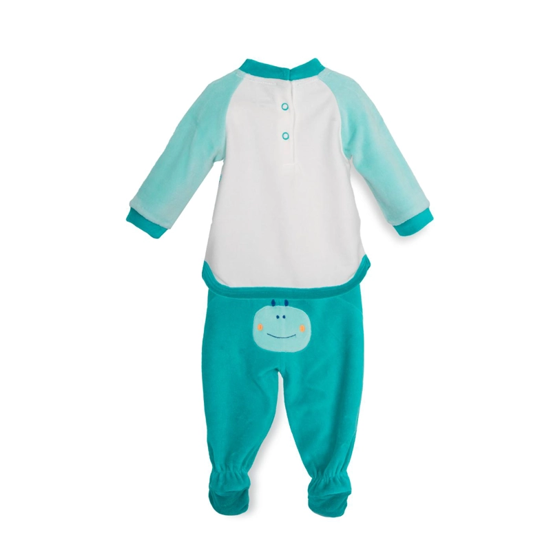 CONJUNTO PLUSH RECIE N NACIDO NIÑO BORDADO HIPOPOTAMO CALIPSO PILLIN - 2
