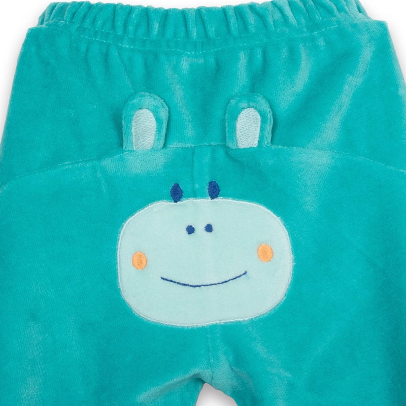 CONJUNTO PLUSH RECIE N NACIDO NIÑO BORDADO HIPOPOTAMO CALIPSO PILLIN - 3