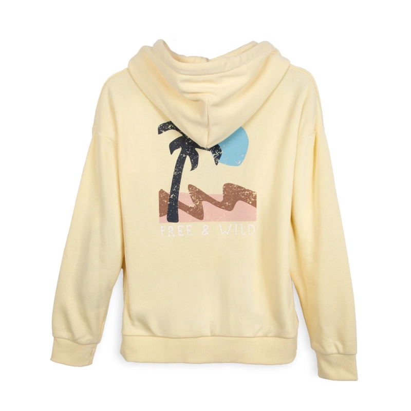 POLERON NIÑO CERRADO CON CAPUCHA ESTAMPADO AMARILLO PILLIN - 2