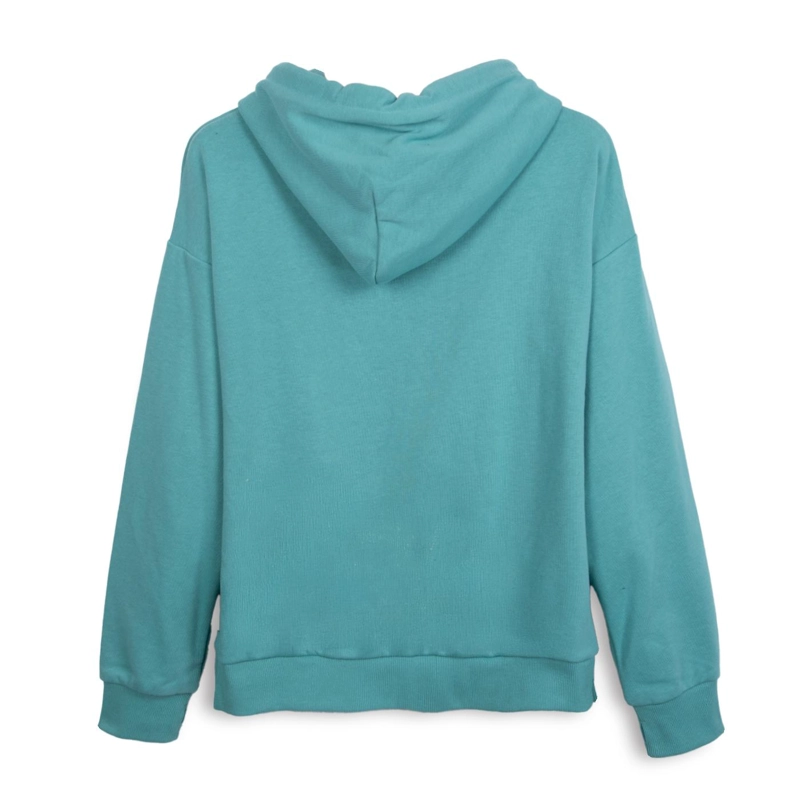 POLERON NIÑO CERRADO CON CAPUCHA ESTAMPADO VERDE PILLIN - 2