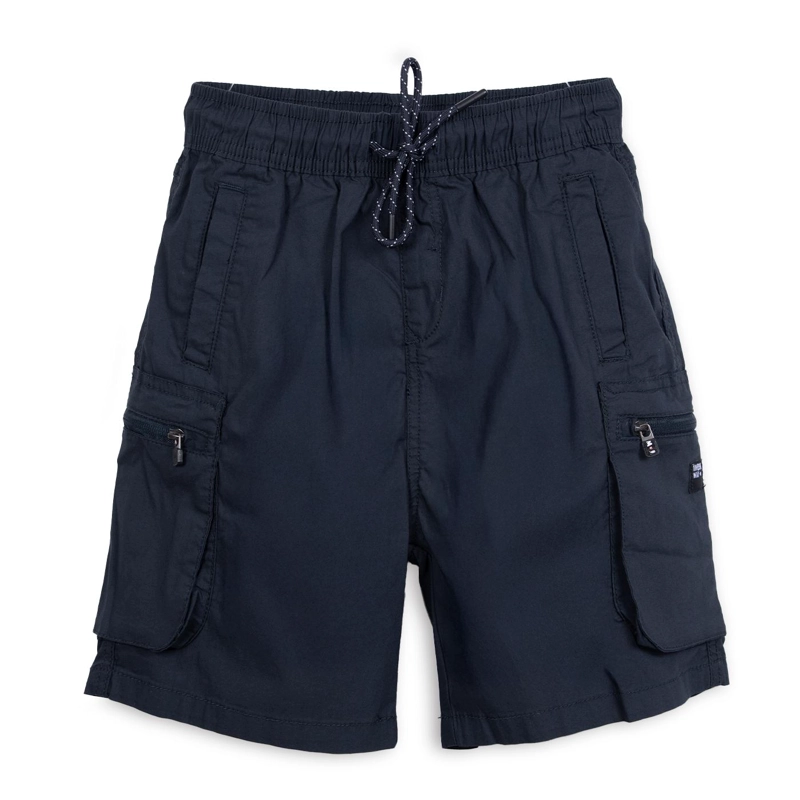 BERMUDA NIÑO CARGO CINTURA AJUSTABLE AZUL PILLIN - 1