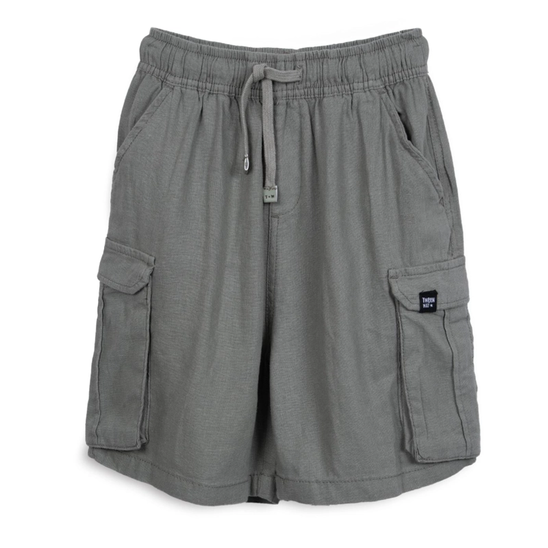 BERMUDA NIÑO CARGO CINTURA AJUSTABLE VERDE PILLIN - 1