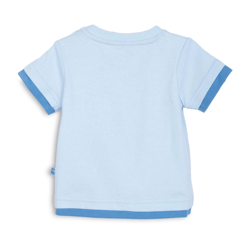 POLERA BEBE  NIÑO MANAGA CORTA ESTAMPADO IGUANA CELESTE PILLIN - 2