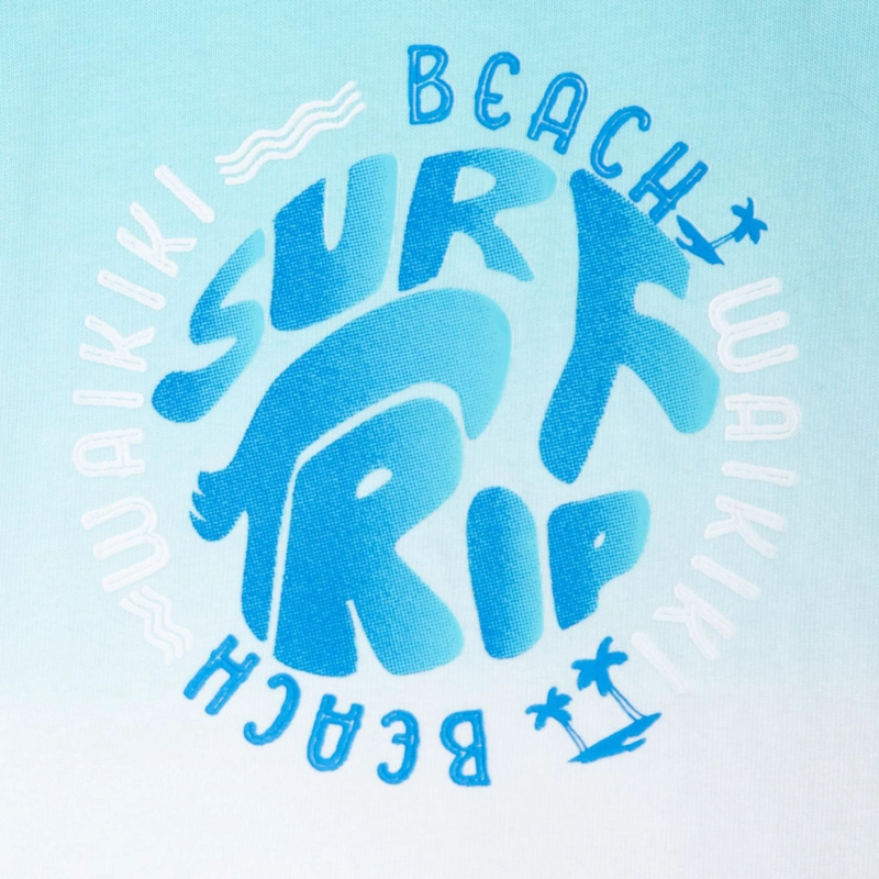 POLERA BEBE  NIÑO MANGA CORTA ESTAMPADO PLAYERO TIE-DYE MENTA PILLIN - 3