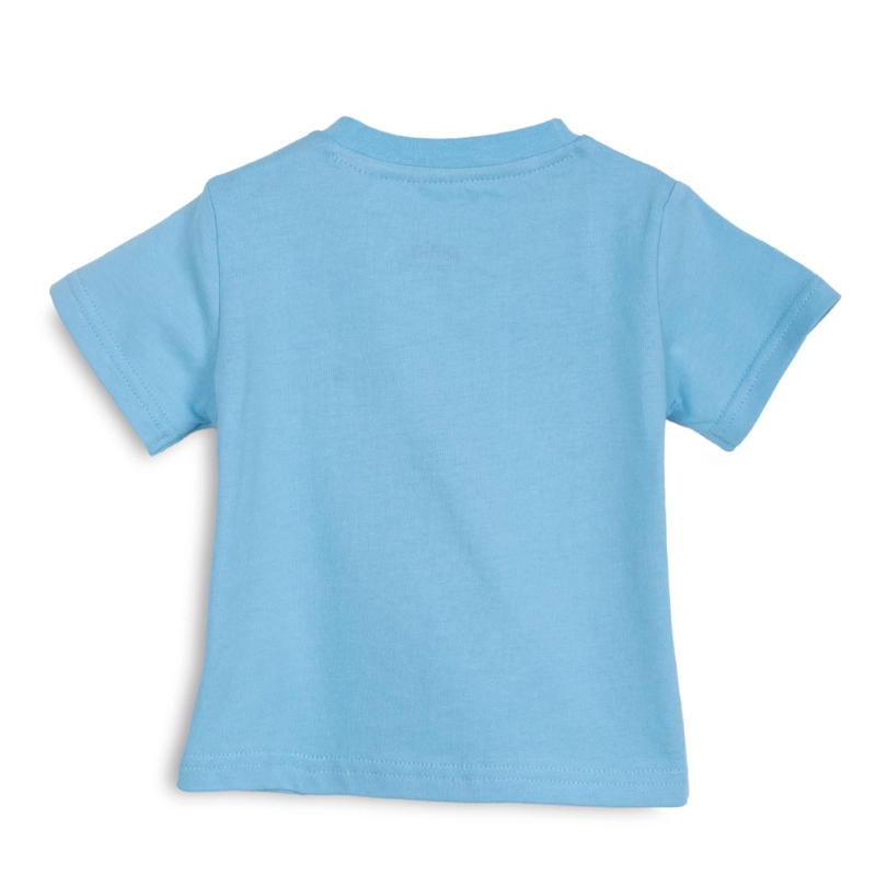 POLERA BEBE  NIÑO MANGA CORTA ESTAMPADO CAPIBARA SURF CELESTE PILLIN - 2