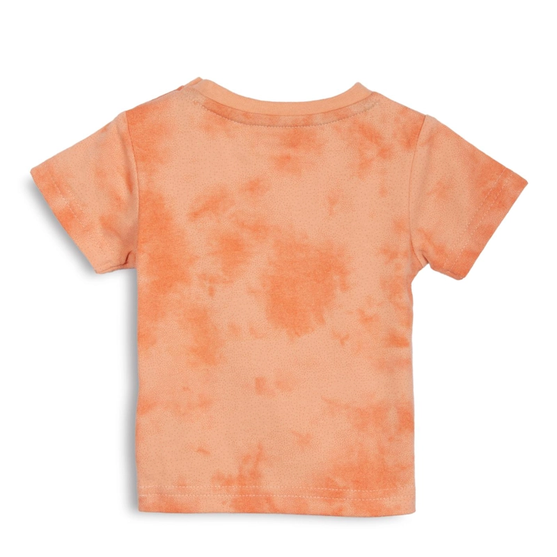 POLERA BEBE  NIÑO MANGA CORTA ESTAMPADO BALLENA NARANJO PILLIN - 2