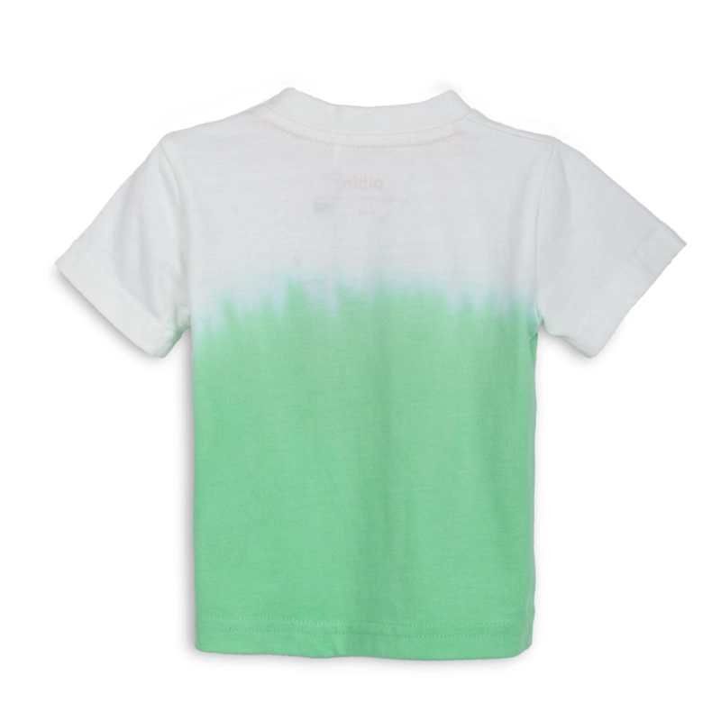 POLERA BEBE  NIÑO MANGA CORTA TIE-DYE DINOSAURIO VERDE PILLIN - 2
