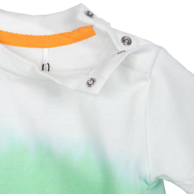 POLERA BEBE  NIÑO MANGA CORTA TIE-DYE DINOSAURIO VERDE PILLIN - 4