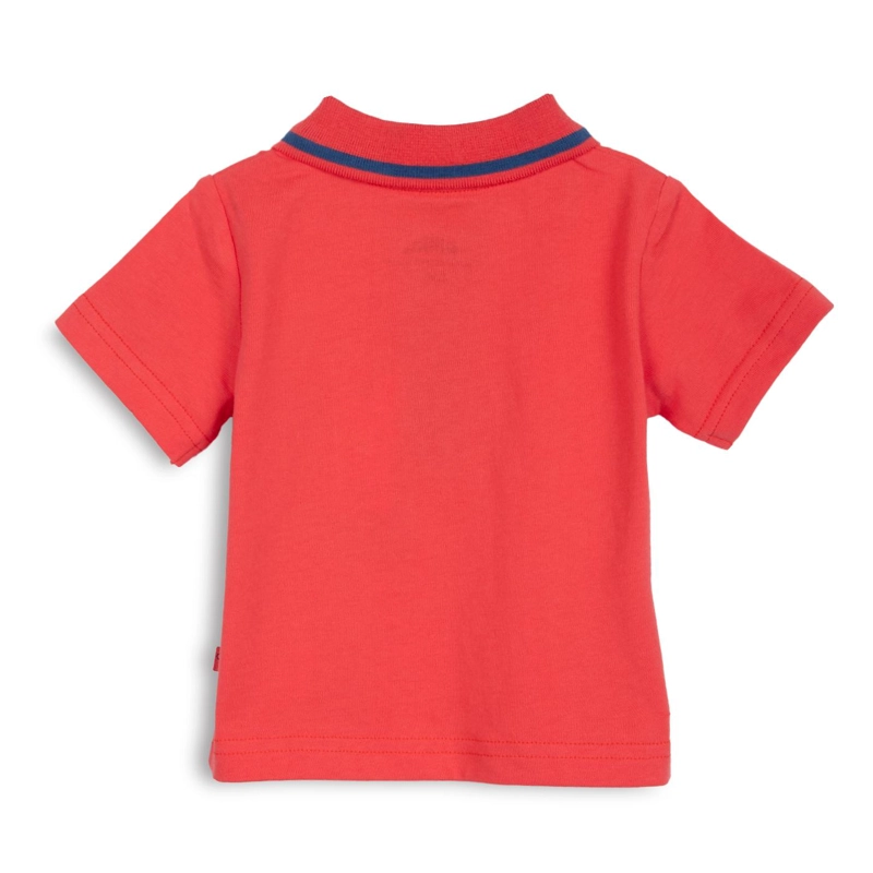 POLERA BEBE  NIÑO MANGA CORTA CUELLO PIQUE  ROJO PILLIN - 2