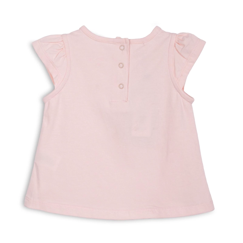 POLERA BEBE  NIÑA MANGA CORTA ESTAMPADO PAJARITO DAMASCO PILLIN - 2